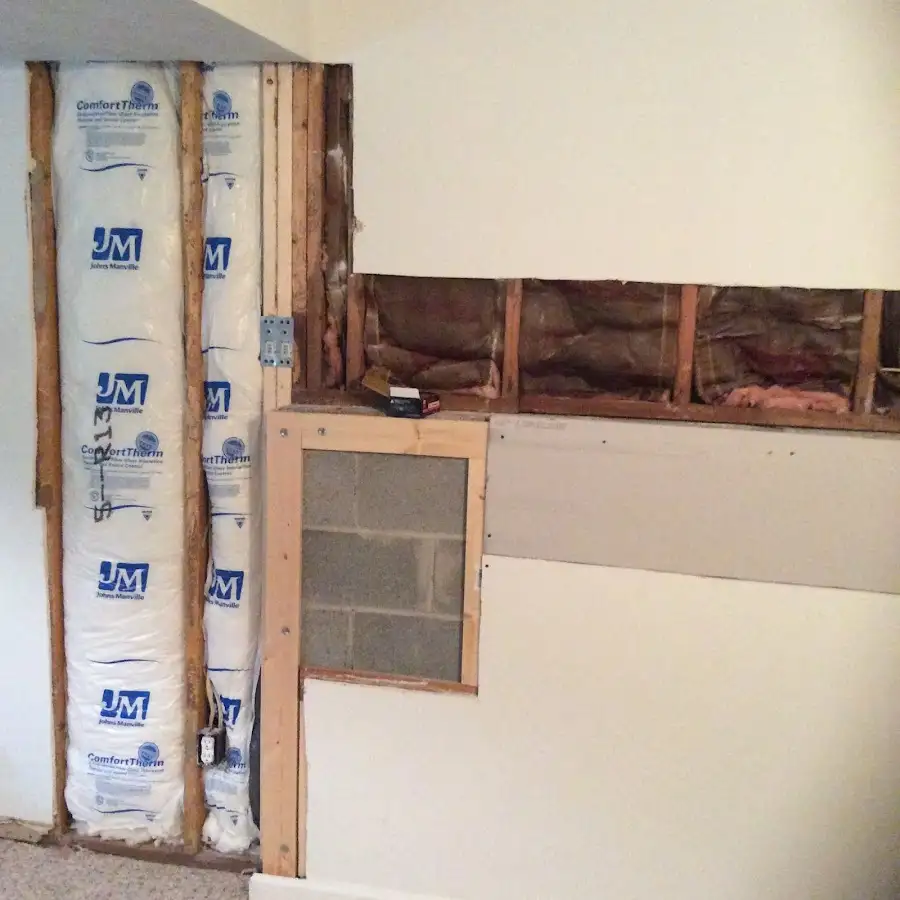 Wall insulation replacement during Contents Cleaning & Restoration in Snyderville